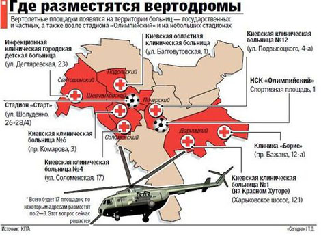 Власти Киева хотят сделать вертолеты городским транспортом
